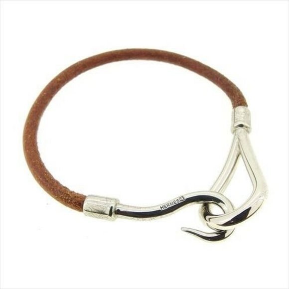 Hermes Bangle Bracelet Jumbo breath Brown Leather Woman Authentic Used - Picture 1 of 5